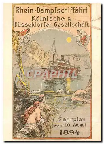 Cartes postales moderne Koln Dusseldorfer Titelseite eines Fahrplans der Koln Dusseldorfer