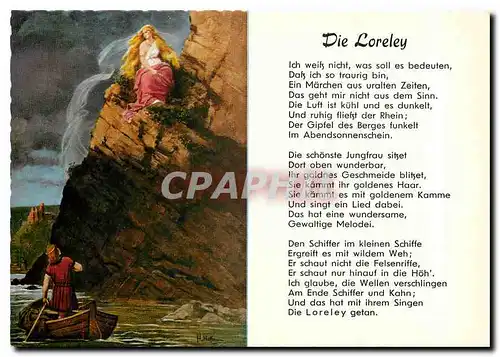 Cartes postales moderne Die Loreley