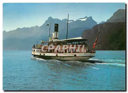 Moderne Karte Vierwaldstattersee Urnersee mit Gitschen und Urirostock