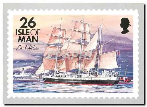 Moderne Karte Ships Isle of Man Lord Nelson