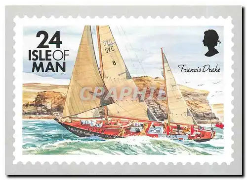 Cartes postales moderne Ships Isle of Man Francis Drake
