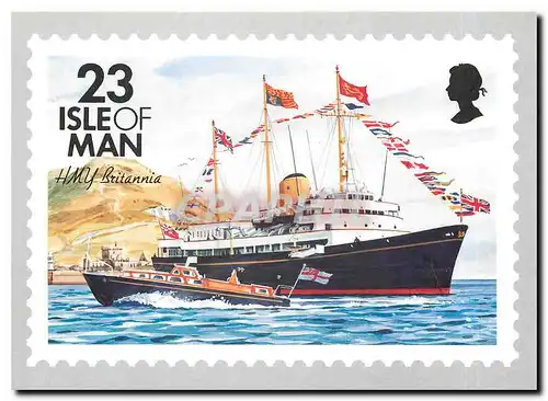 Moderne Karte Ships Isle of Man HM Yacht Brittanica