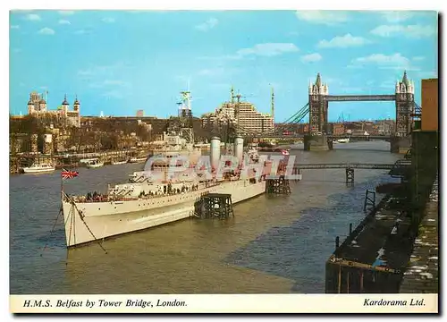 Moderne Karte HMS Belfast by Tower Bridge London