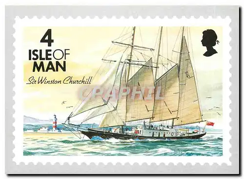Cartes postales moderne Ships Isle of Man Sir Winston Churchill