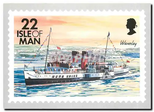 Moderne Karte Ships Isle of Man Waverley