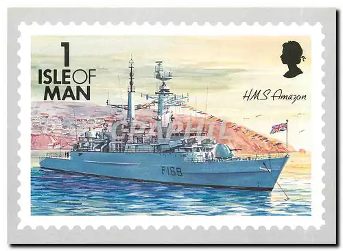 Cartes postales moderne Ships Isle of Man HMS Amazon