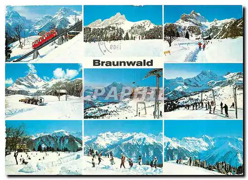 Cartes postales moderne Braunwald der autofreie Ferienort der Ostschweiz
