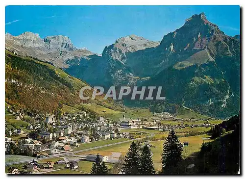 Moderne Karte Zentralschweiz Sommer und Winterkurort Engelberg