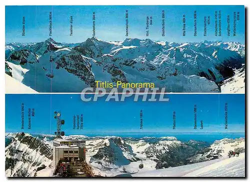 Moderne Karte Titlis Panorama Engelberg Zentralschweiz