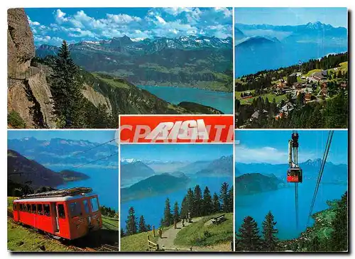 Cartes postales moderne Rigi Ausblick vom Rigi auf Vierwaldstertee und Alpen