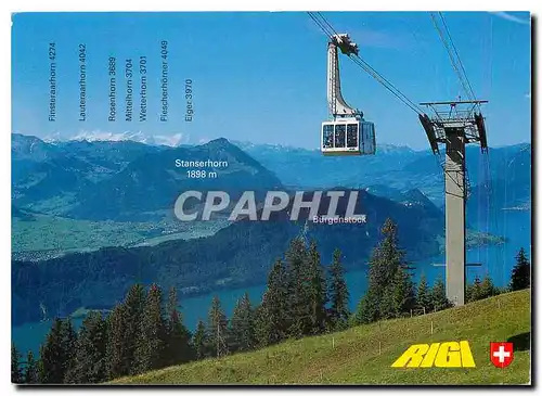 Cartes postales moderne Rigi Luftseilbahn Weggis Rigi Kaltbad