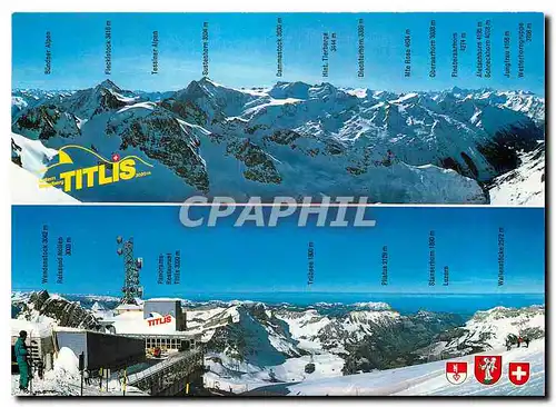 Moderne Karte Switzerland Engelberg Titlis