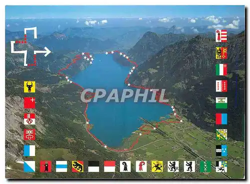 Moderne Karte Weg der Schweiz