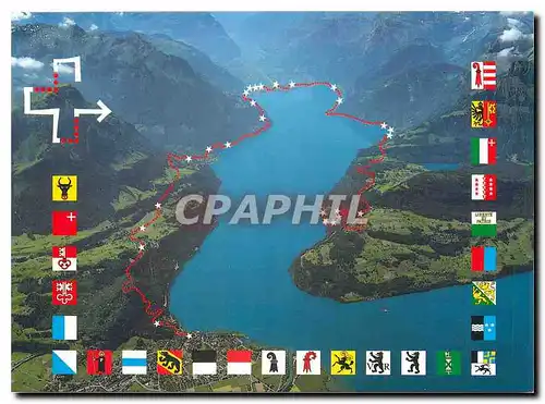 Moderne Karte Weg der Schweiz