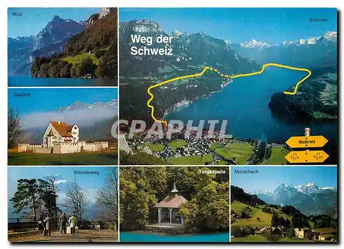 Cartes postales moderne Weg der Schweiz Brunnen