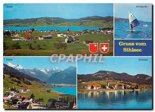 Moderne Karte Gruss vom Sihlsee