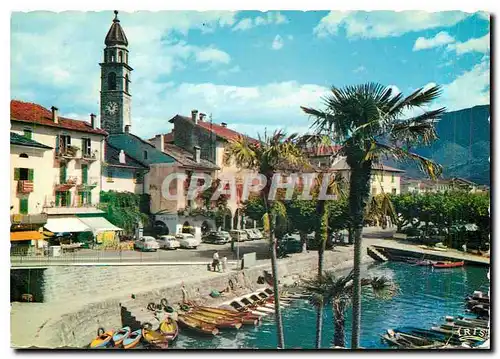 Moderne Karte Ascona Lago Maggiore La Piazza