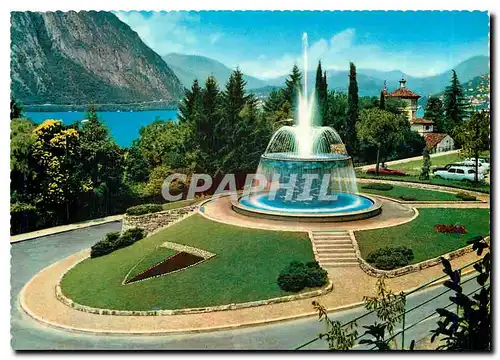 Moderne Karte Campione d'Italia La Fontana Le lac de Lugano