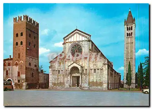 Moderne Karte Verona La Basilique de St Zeno