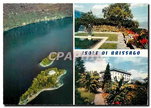 Moderne Karte Isole di Brigasso Lago Maggiore Parco Botanico del Ct Ticino