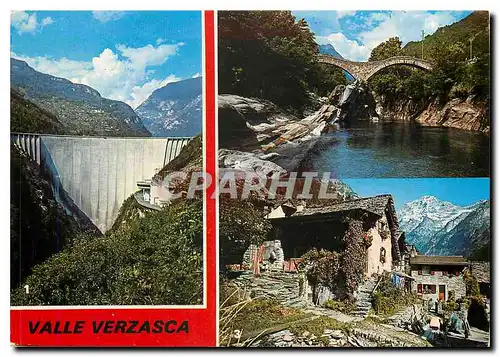 Moderne Karte Valle Verzasca Ponte dei Salti Lavertezzo