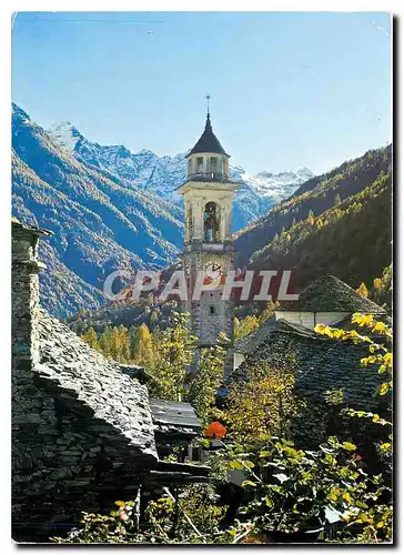 Moderne Karte II Ticino Pittoresco Sonogno Valle Verzasca