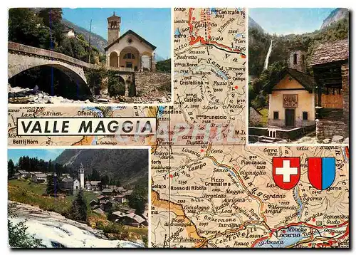 Moderne Karte Valle Maggia Della Carta Automobilistica