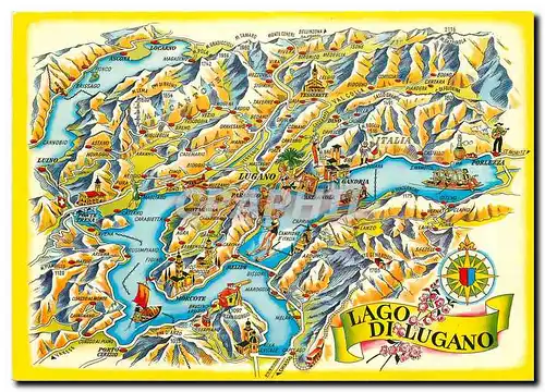Cartes postales moderne Lago di Lugano