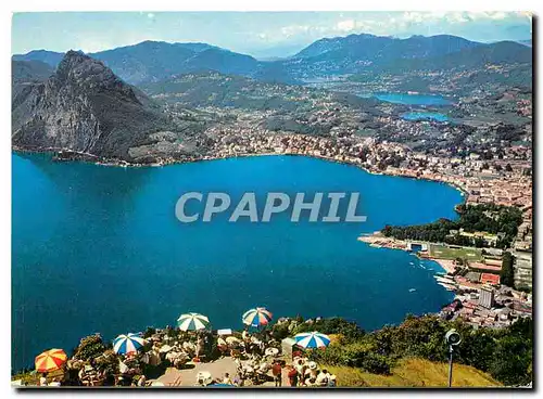 Cartes postales moderne Lugano Veduta dalla vetta del Bre