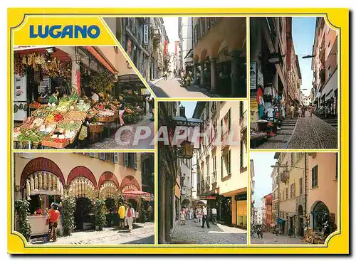 Cartes postales moderne Lugano Via Pessina Via Nasaa Via Cattedrale