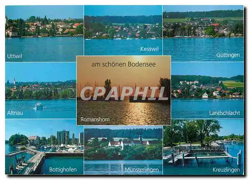 Moderne Karte Am Schonen Bodensee Romanshorn Uttwil Kesswil Guttingen