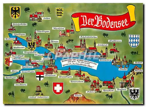 Moderne Karte Der Bodensee