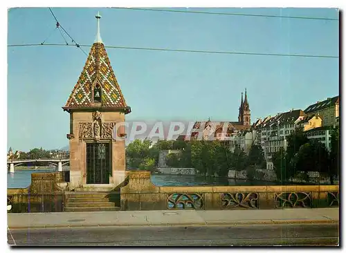 Moderne Karte Basel Kappelijoch et la Cathedrale