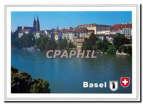 Cartes postales moderne Basel Partie am Rhein Munster