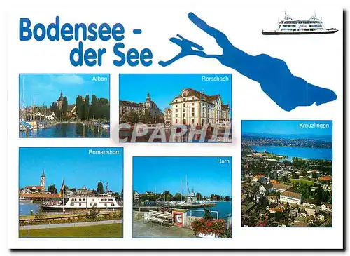 Cartes postales moderne Bodensee der See Arban Rorschach Romanshorn Horn Kreuzelingen