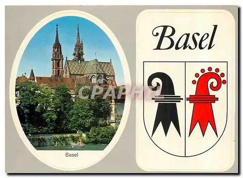 Cartes postales moderne Basel Le Rhin et la Cathedrale