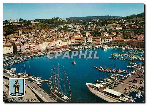 Moderne Karte Saint Tropez Var Vue aerienne sur le port des Yachts