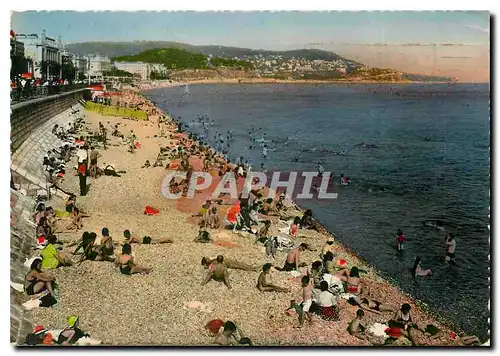 Moderne Karte Nice Une Plage des Bains de Mer