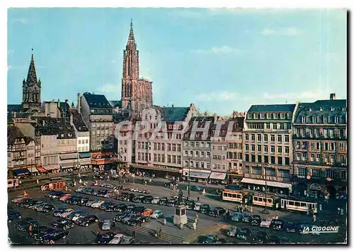 Cartes postales moderne Strasbourg Place Kleber et Cathedrale