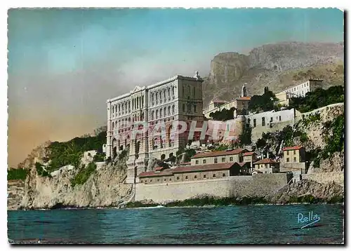 Cartes postales moderne Monaco Le Musee Oceanographique cote mer et la Tete de Chien