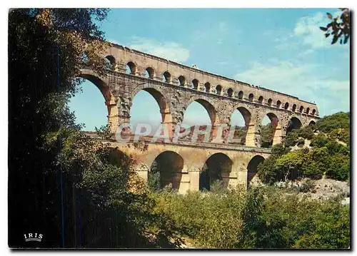 Moderne Karte Le Pont du Gard Aqueduc Romain construit