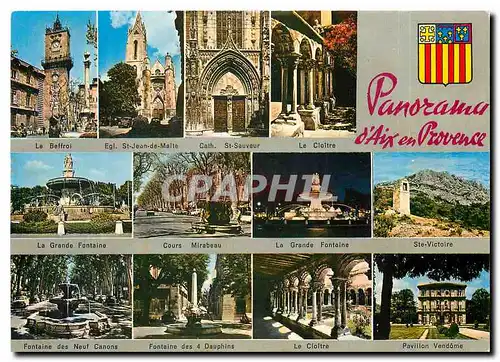 Cartes postales moderne Panorama d'Aix en Provence Le Beffroi Egl St Jean de Maite