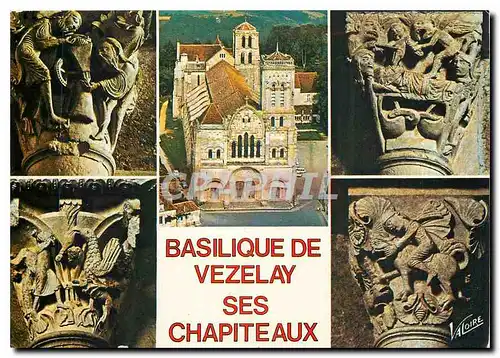 Moderne Karte Basilique de Vezelay ses Chapiteaux Yonne