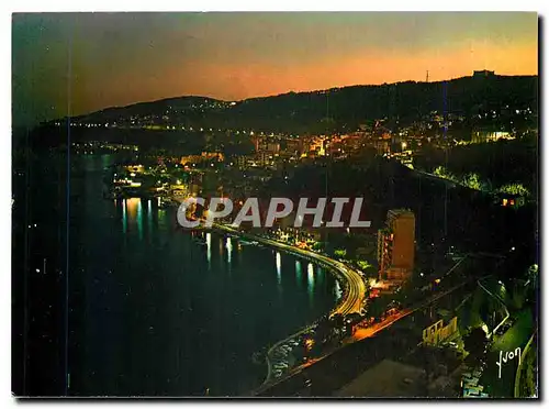 Cartes postales moderne Villefranche sur Mer Alpes Maritimes Vue generale la nuit