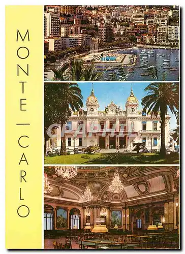 Moderne Karte Monte Carlo Souvenir de Monte Carlo