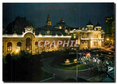 Moderne Karte La Cote d'Azur Monte Carlo Illuminations du Casino