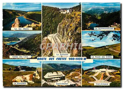 Cartes postales moderne Route des Cretes Le Lac Blanc Le Schiessrothried La Schlucht