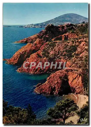 Moderne Karte La Cote d'Azur et ses roches rouges de l'Esterel