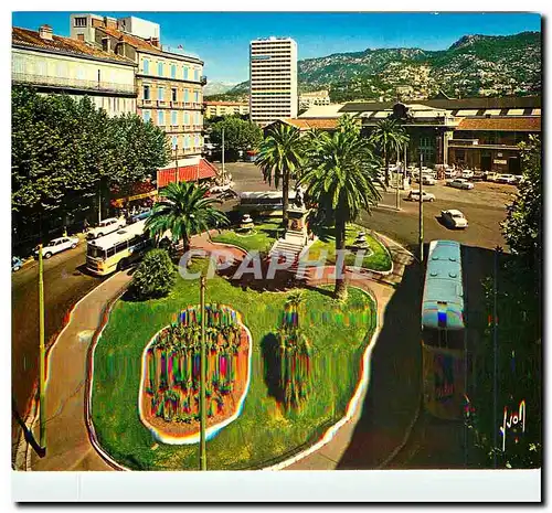 Moderne Karte Toulon Var Rond Point de la Gare et Residence Elisabeth