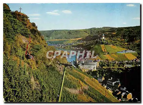 Cartes postales moderne Cochem an der Mosel mit Burg Cochem und Sesselbahn